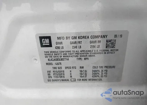 2020 Buick Encore Fwd Preferred from USA, damaged, VIN KL4CJASB3LB027744